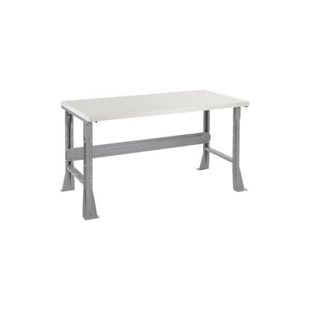 GLOBAL EQUIPMENT Flared Leg Workbench w/ Laminate Square Edge Top, 60"W x 36"D, Gray 601422